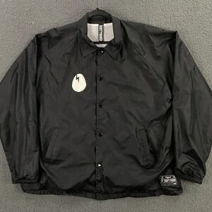 Dirty Bird Jacket size XL Windbreaker Nylon Snap Button Festival Electronic